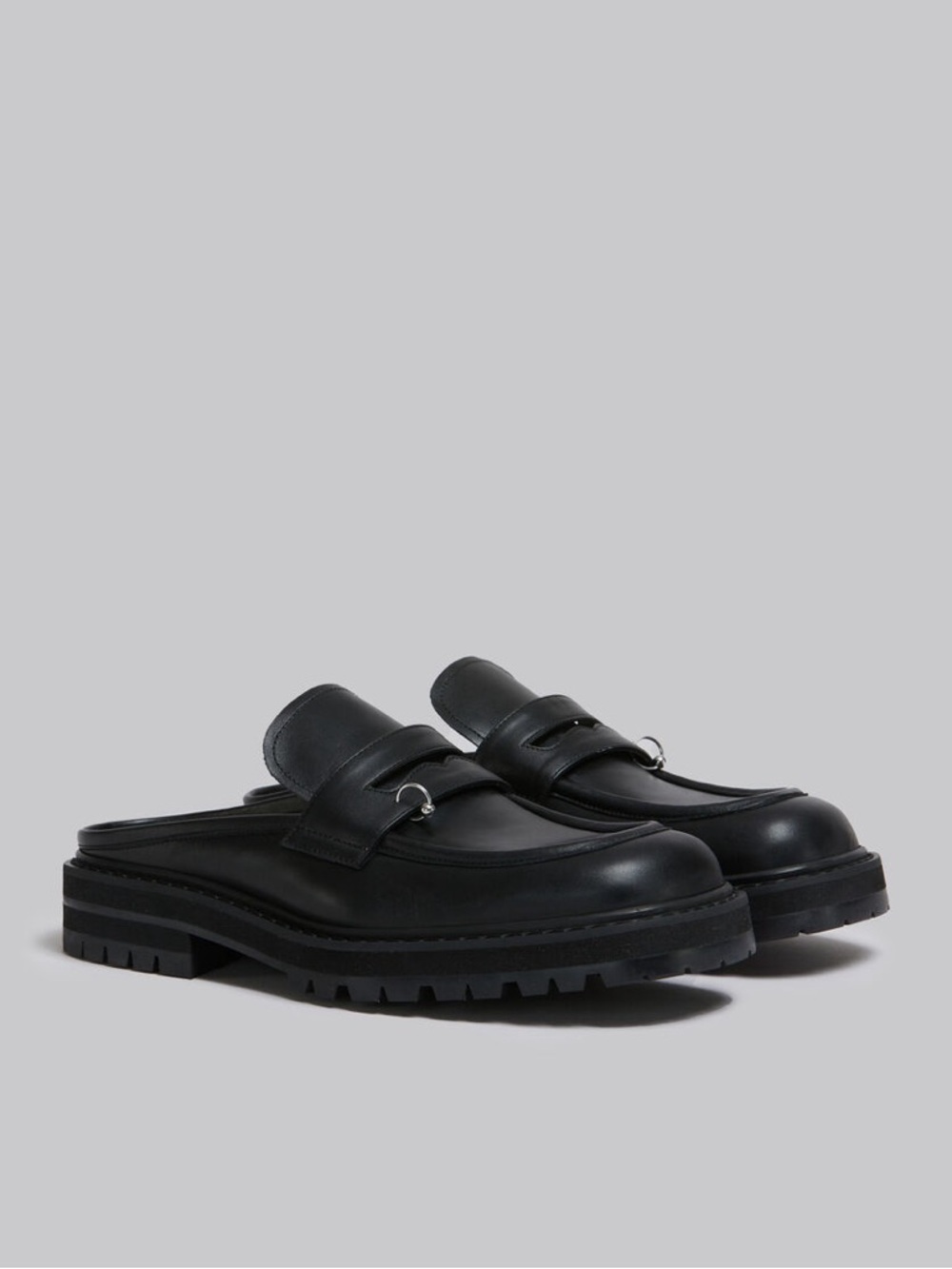 Marni Leather Piercing 2.0 Chunky Sabot Loafer